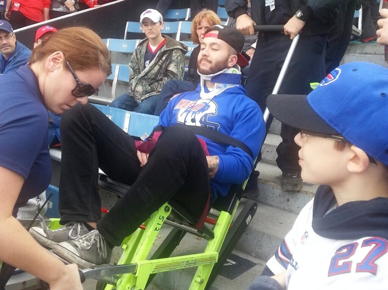 Illustration for article titled Falling Out Of Upper Deck May Have Been High Point Of Bills Fan's Week